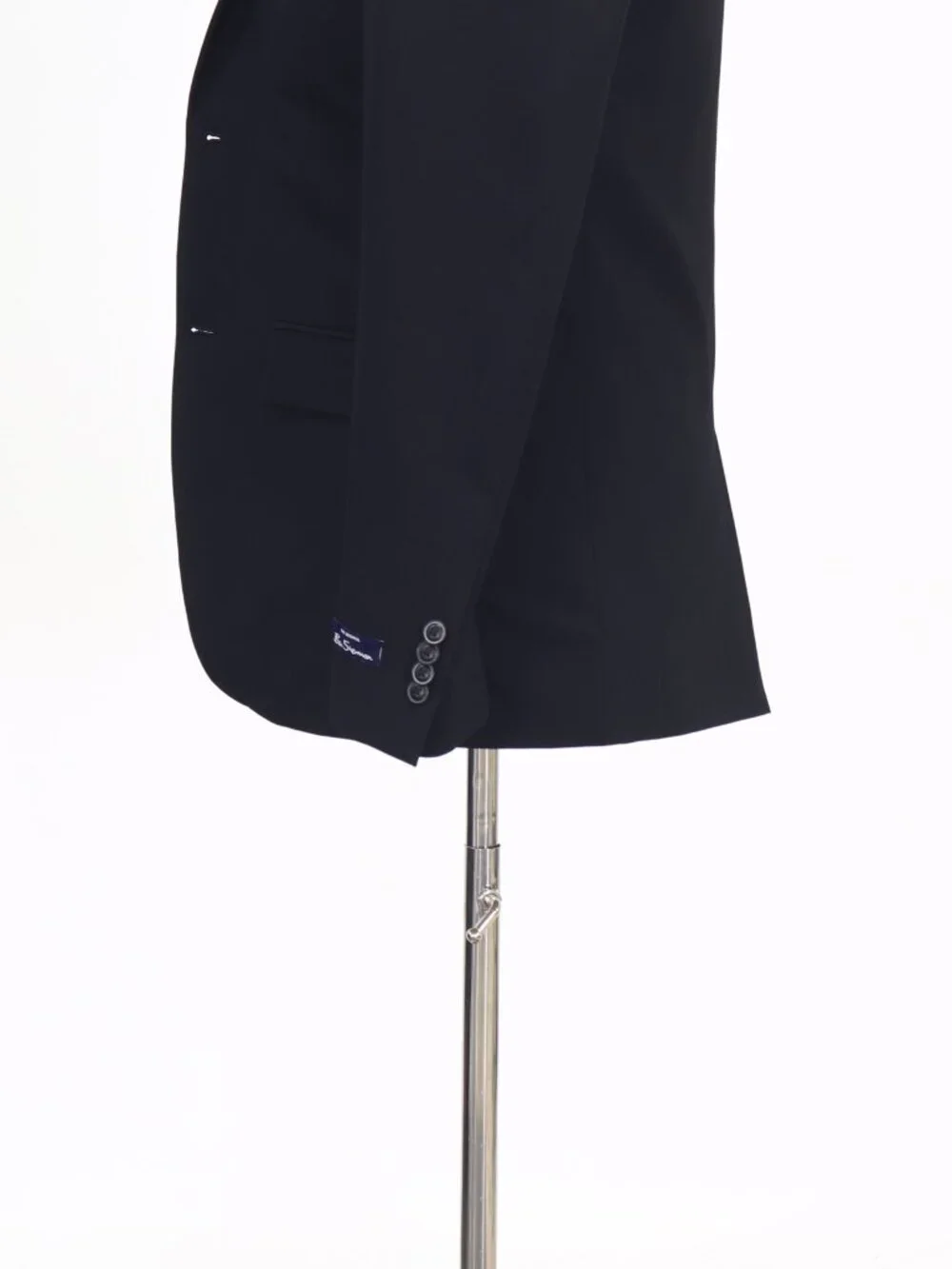 Ben Sherman 36R Black Blazer Sport Coat Jacket 2-Button Solid W889